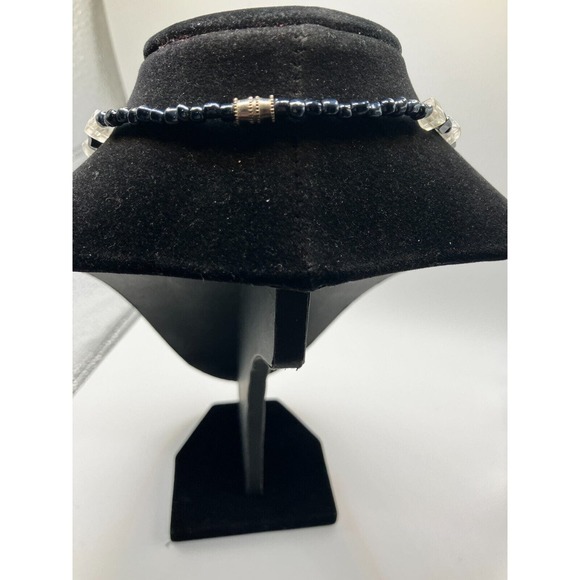 Unisex Natural Clear Quartz Cubes & Silver Spacers 17 Inch Necklace! - Picture 5 of 6